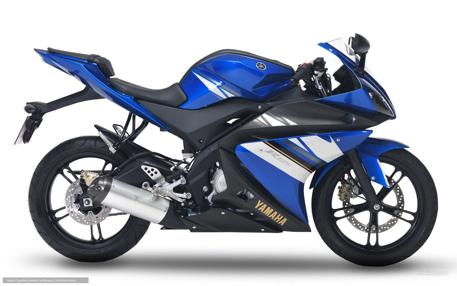 Blue Yamaha R15 motorcycle