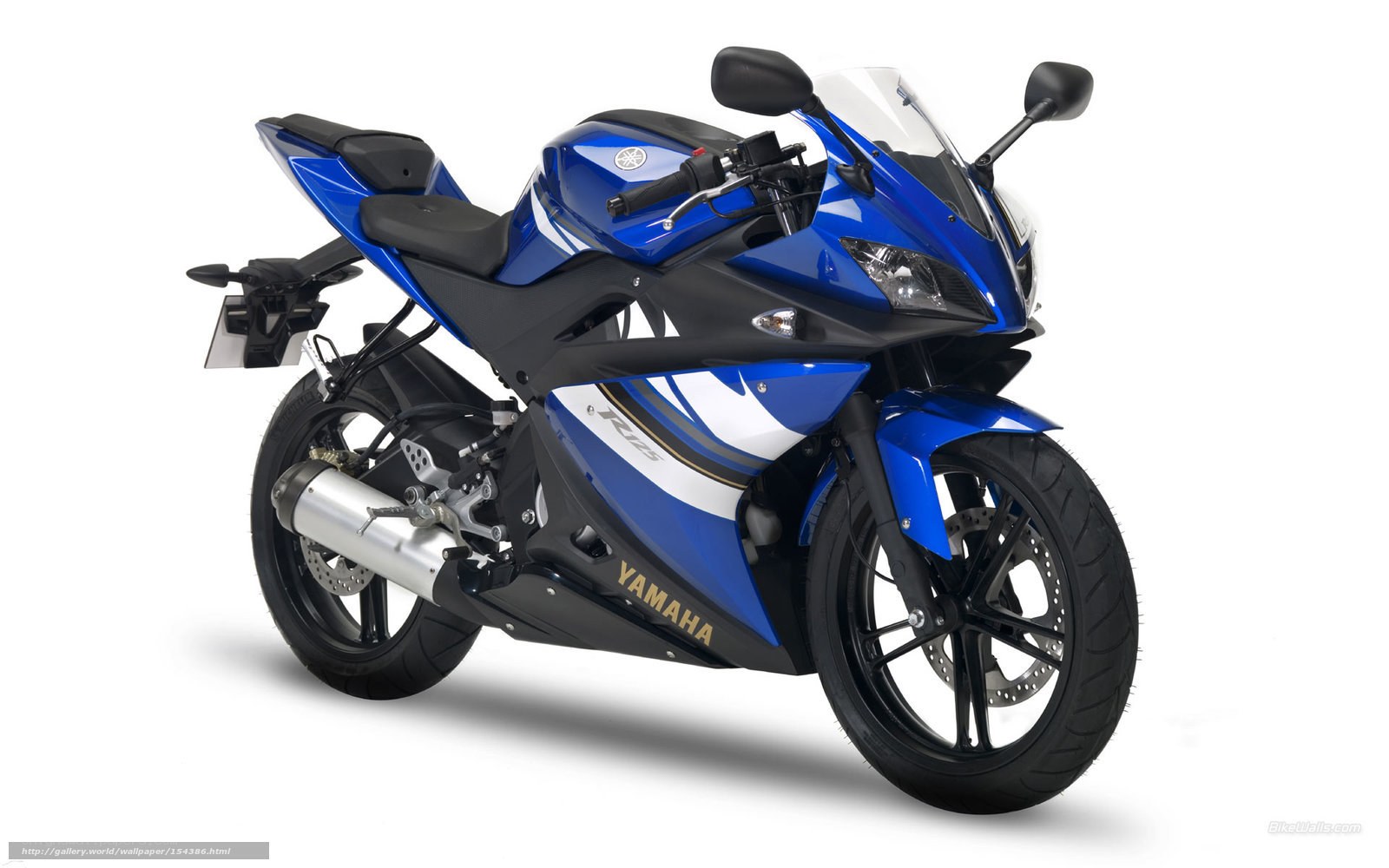 Blue Yamaha R15 motorcycle
