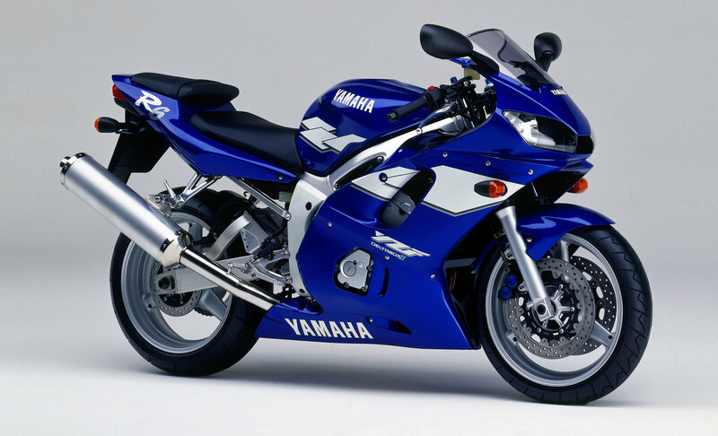 Blue Yamaha R6 motorcycle