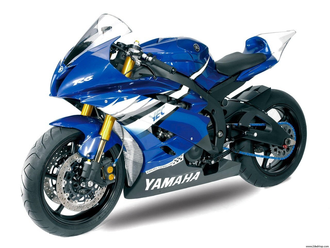 Blue Yamaha R6 motorcycle