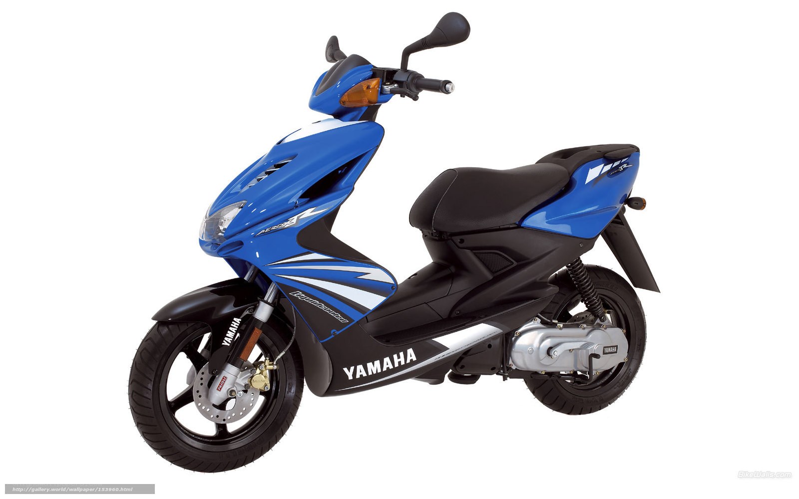 Blue Yamaha scooter