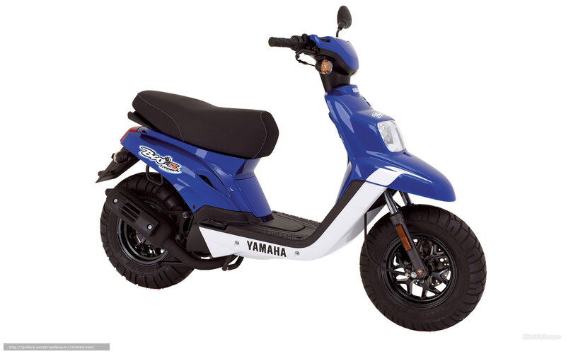 Blue Yamaha scooter