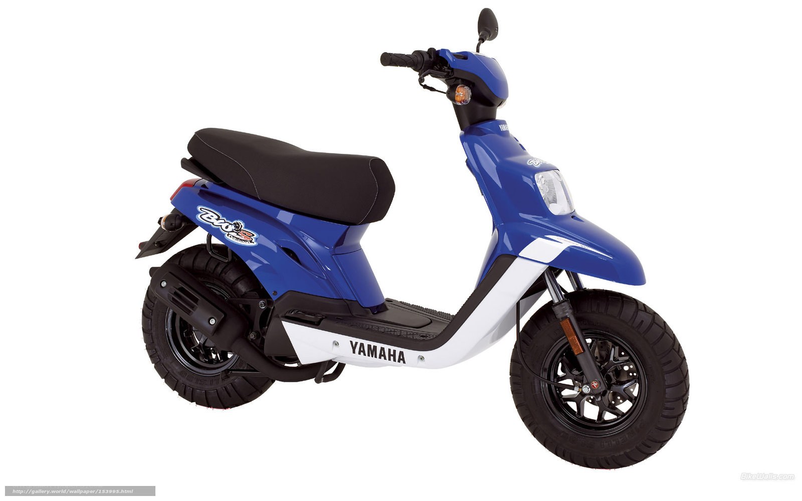 Blue Yamaha scooter