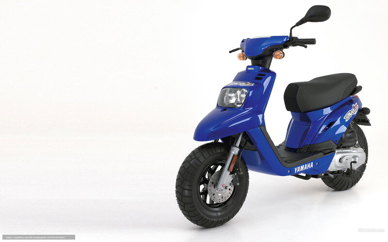 Blue Yamaha scooter