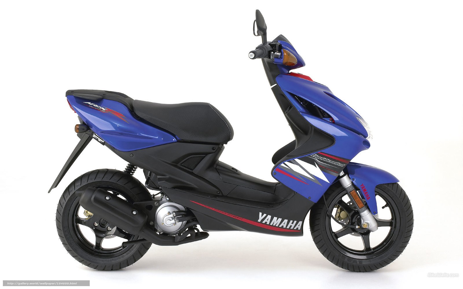 Blue Yamaha scooter