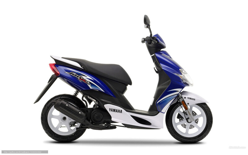 Blue Yamaha scooter