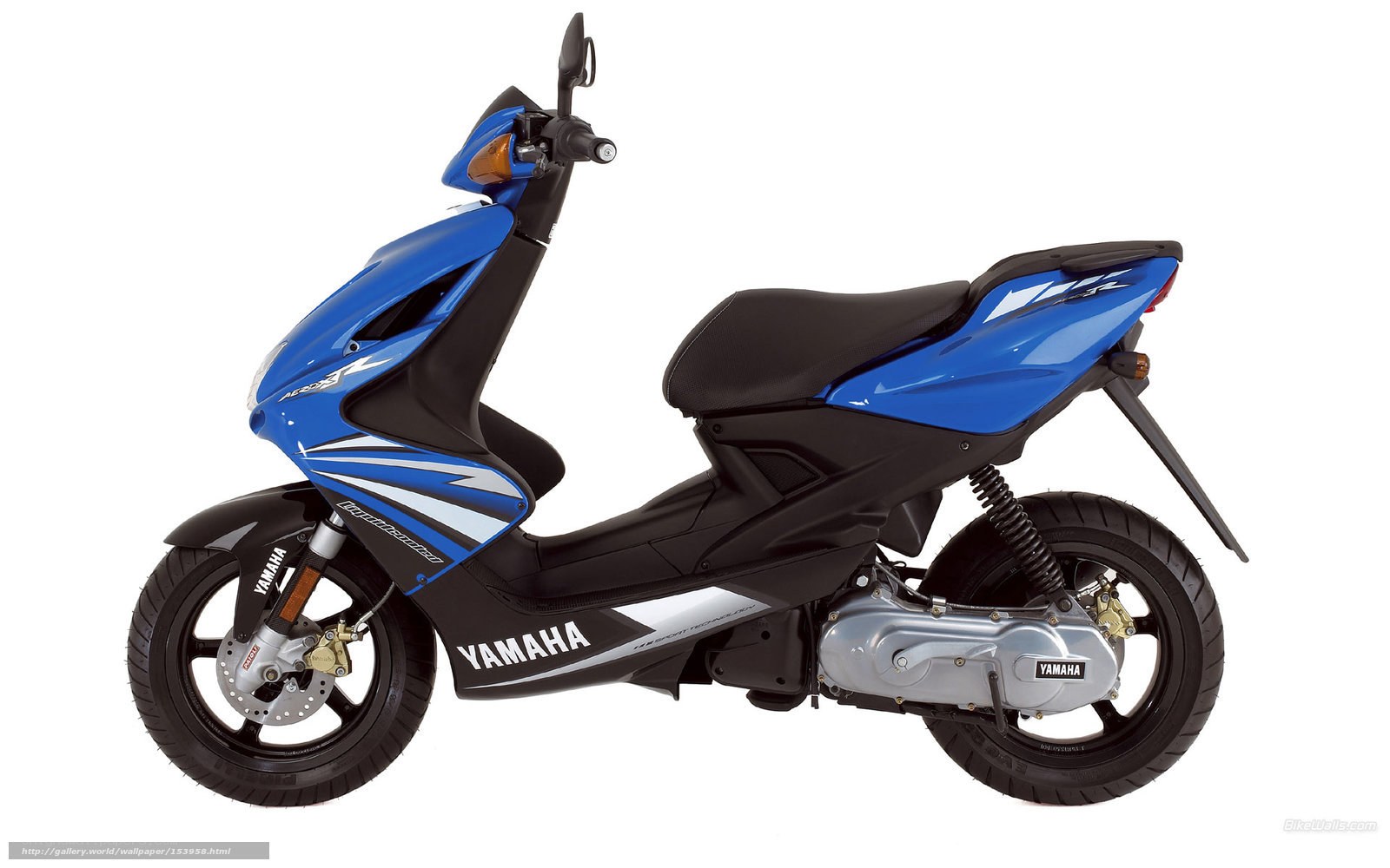 Blue Yamaha scooter