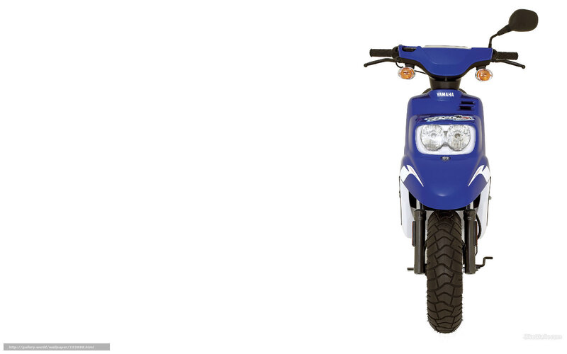Blue Yamaha Scooter — Neutral, Photograph, Handlebars