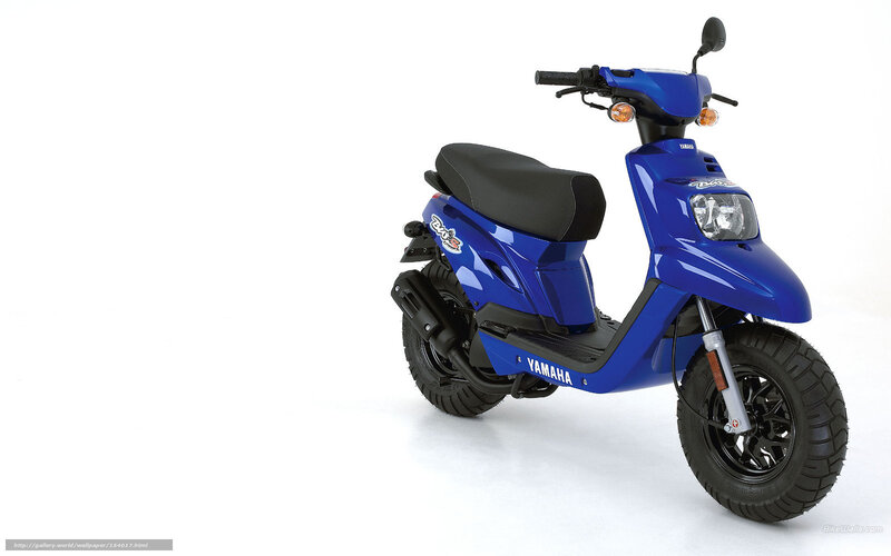 Blue Yamaha Scooter — Neutral, Photograph, Seat, Headlight