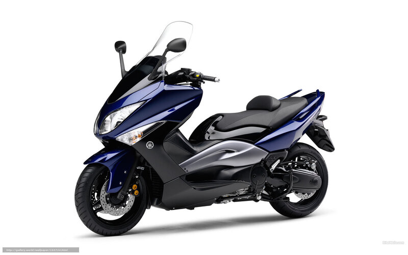 Blue Yamaha scooter