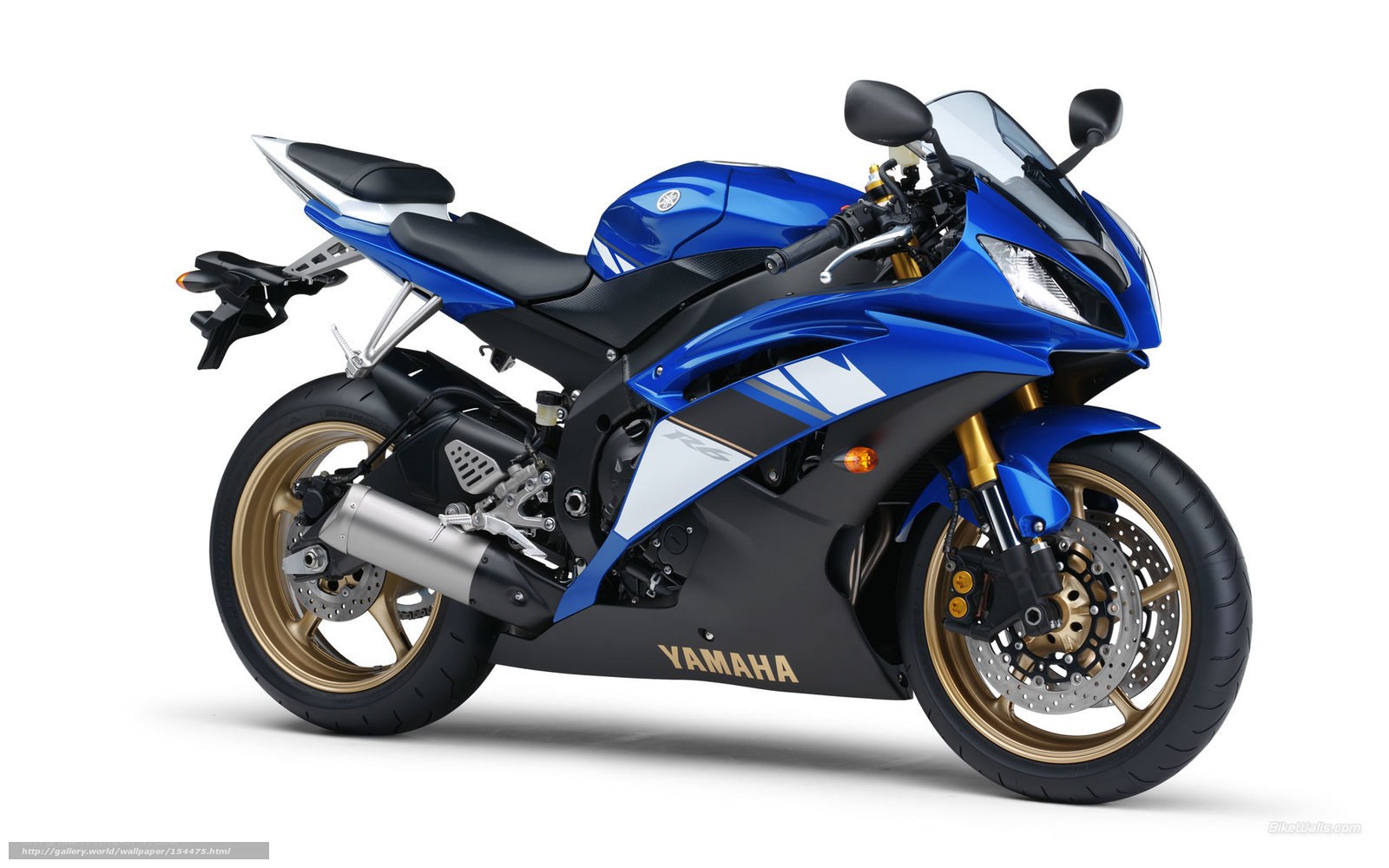 Blue Yamaha sport motorcycle