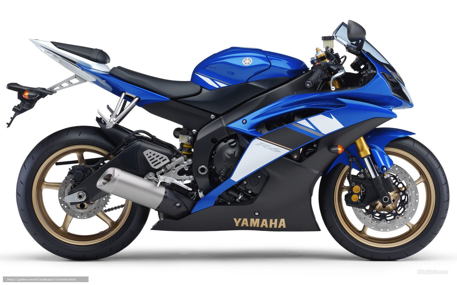 Blue Yamaha sport motorcycle