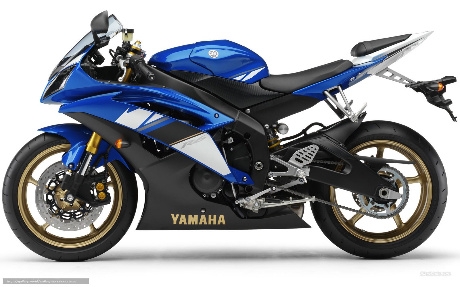 Blue Yamaha sport motorcycle