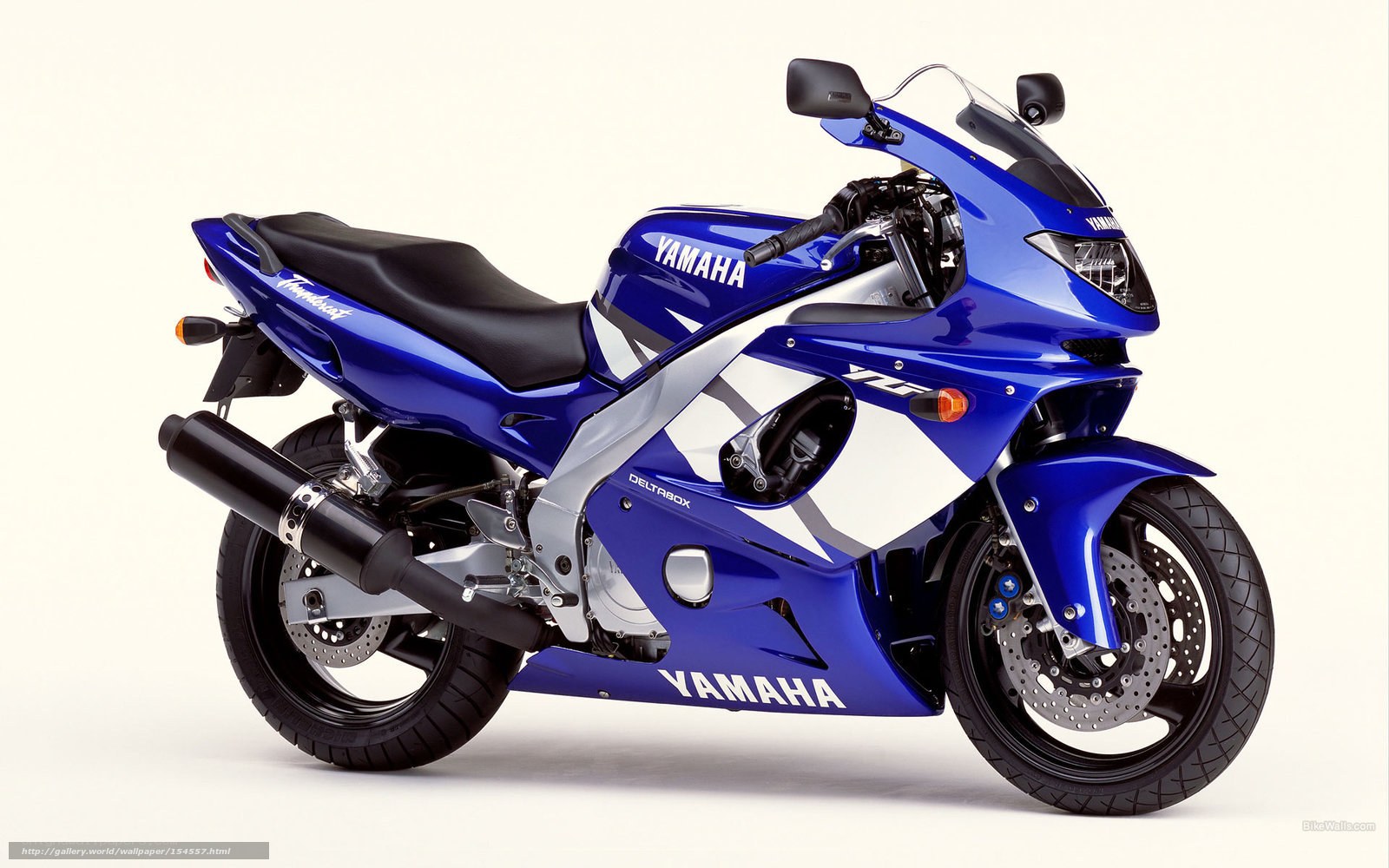 Blue Yamaha sport motorcycle