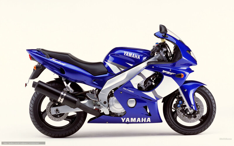 Blue Yamaha sport motorcycle