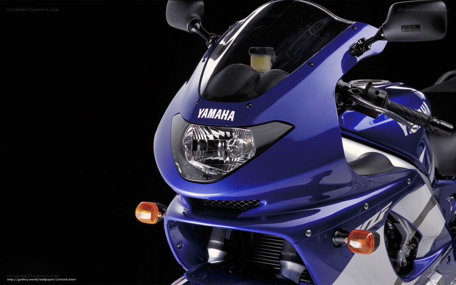 Blue Yamaha sport motorcycle