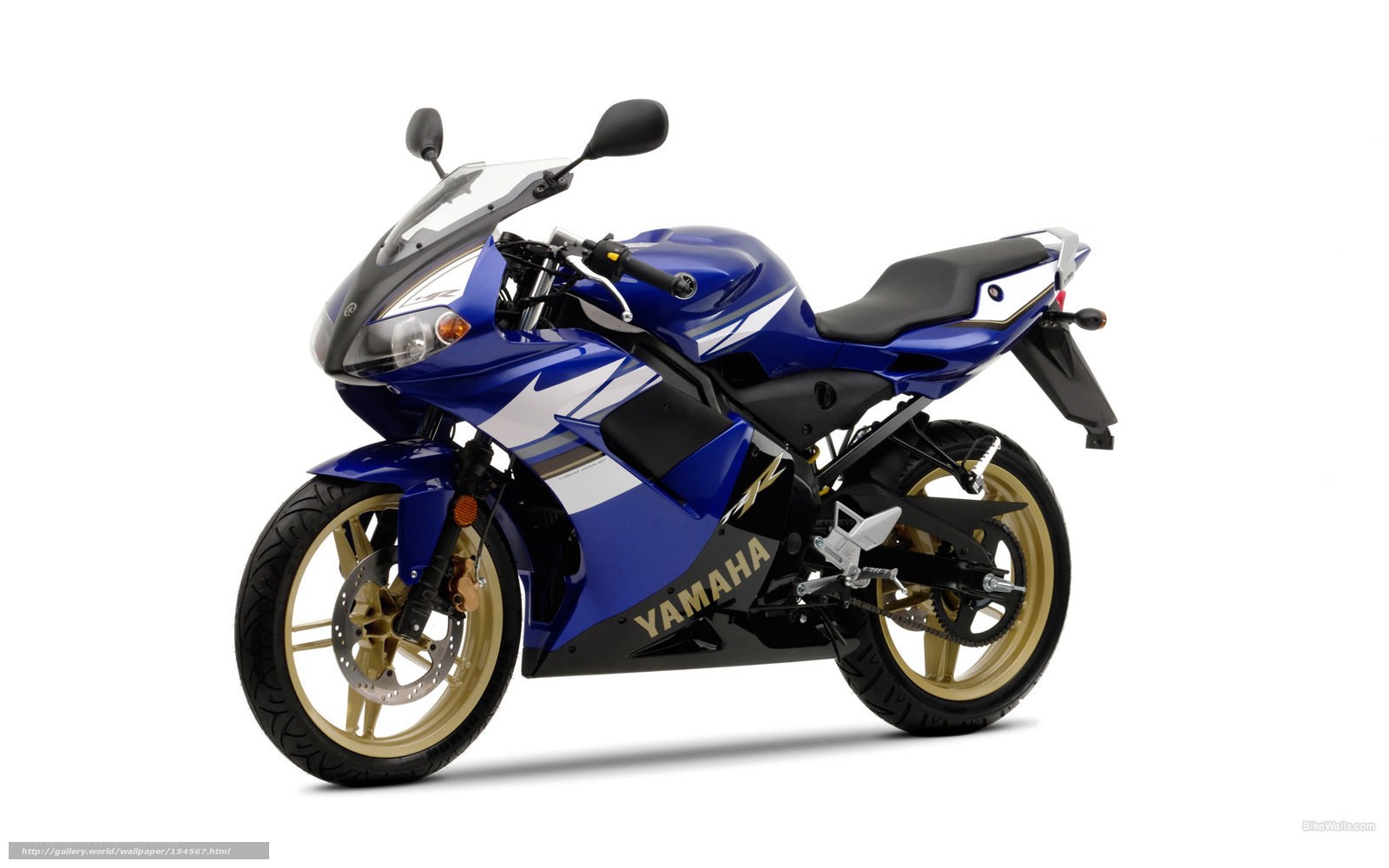 Blue Yamaha sport motorcycle