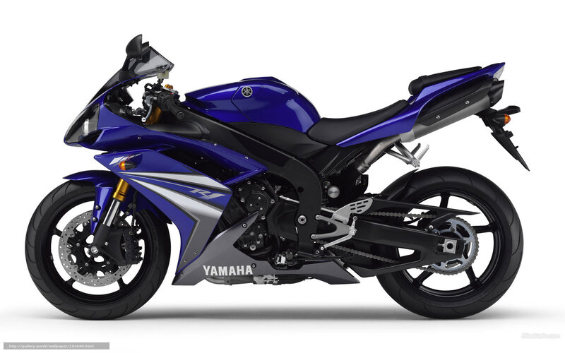 Blue Yamaha sport motorcycle