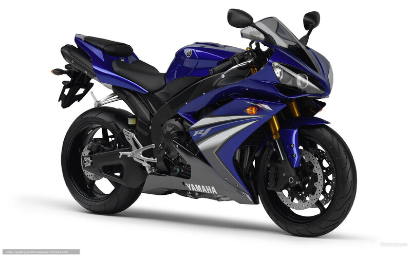 Blue Yamaha sport motorcycle