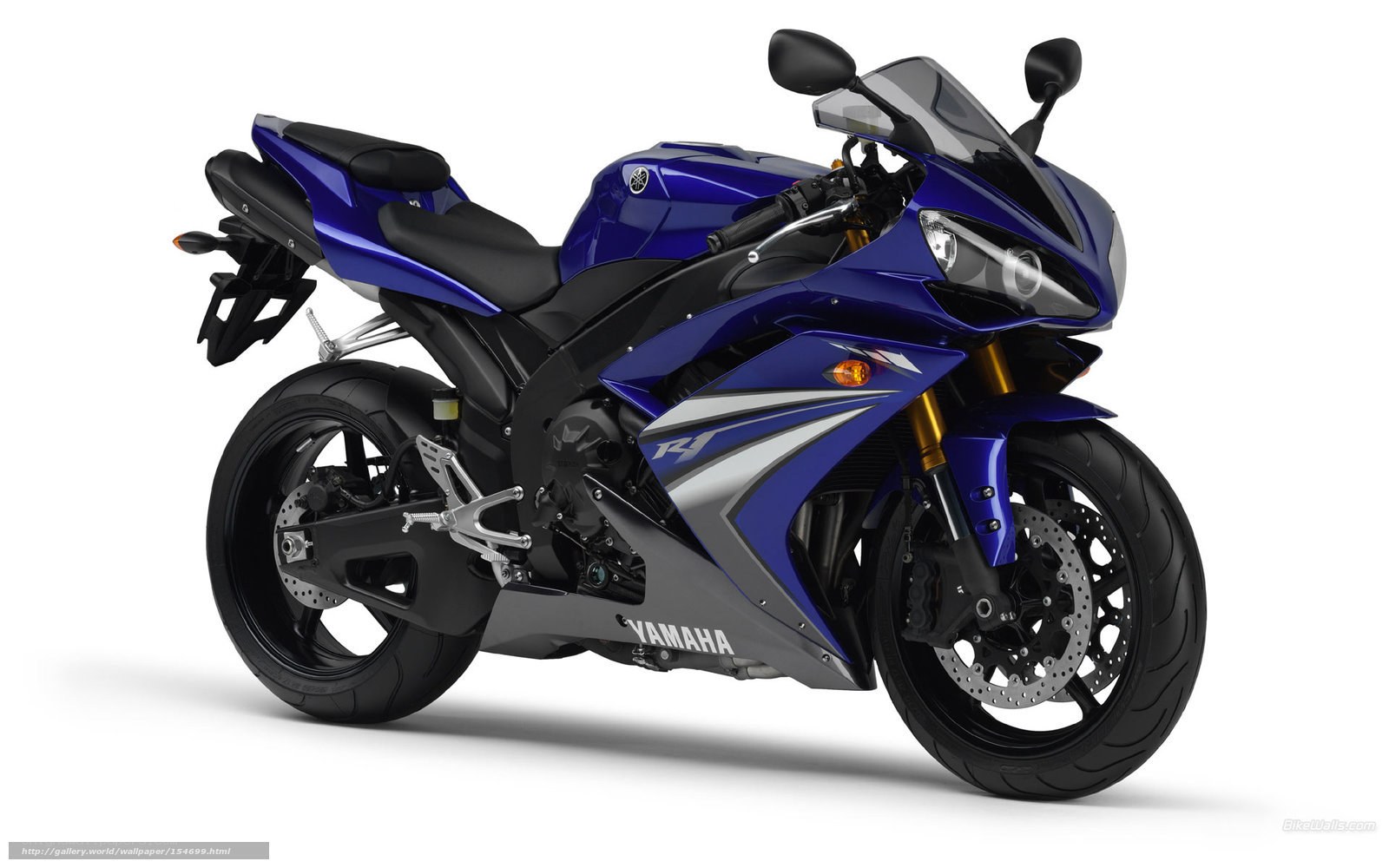 Blue Yamaha sport motorcycle