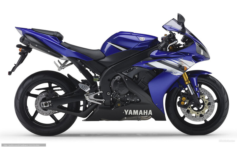 Blue Yamaha sport motorcycle