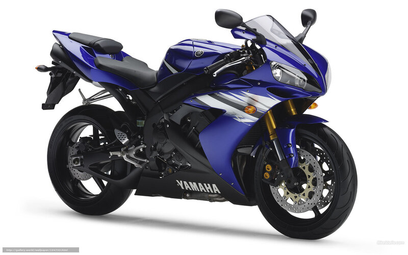 Blue Yamaha sport motorcycle