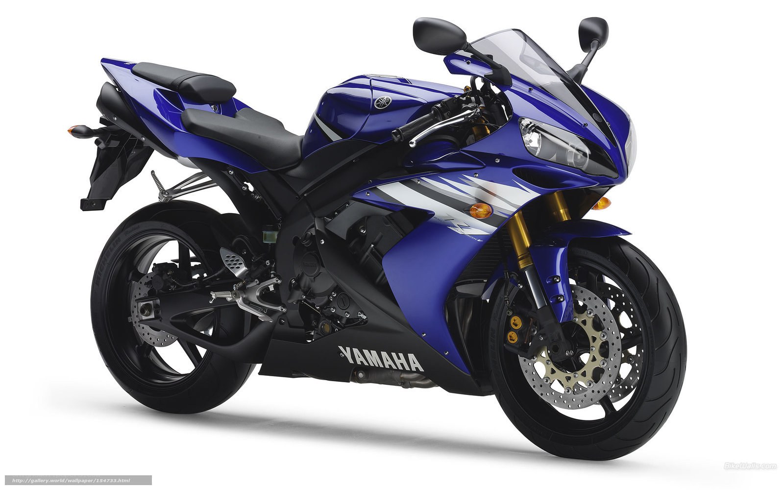 Blue Yamaha sport motorcycle