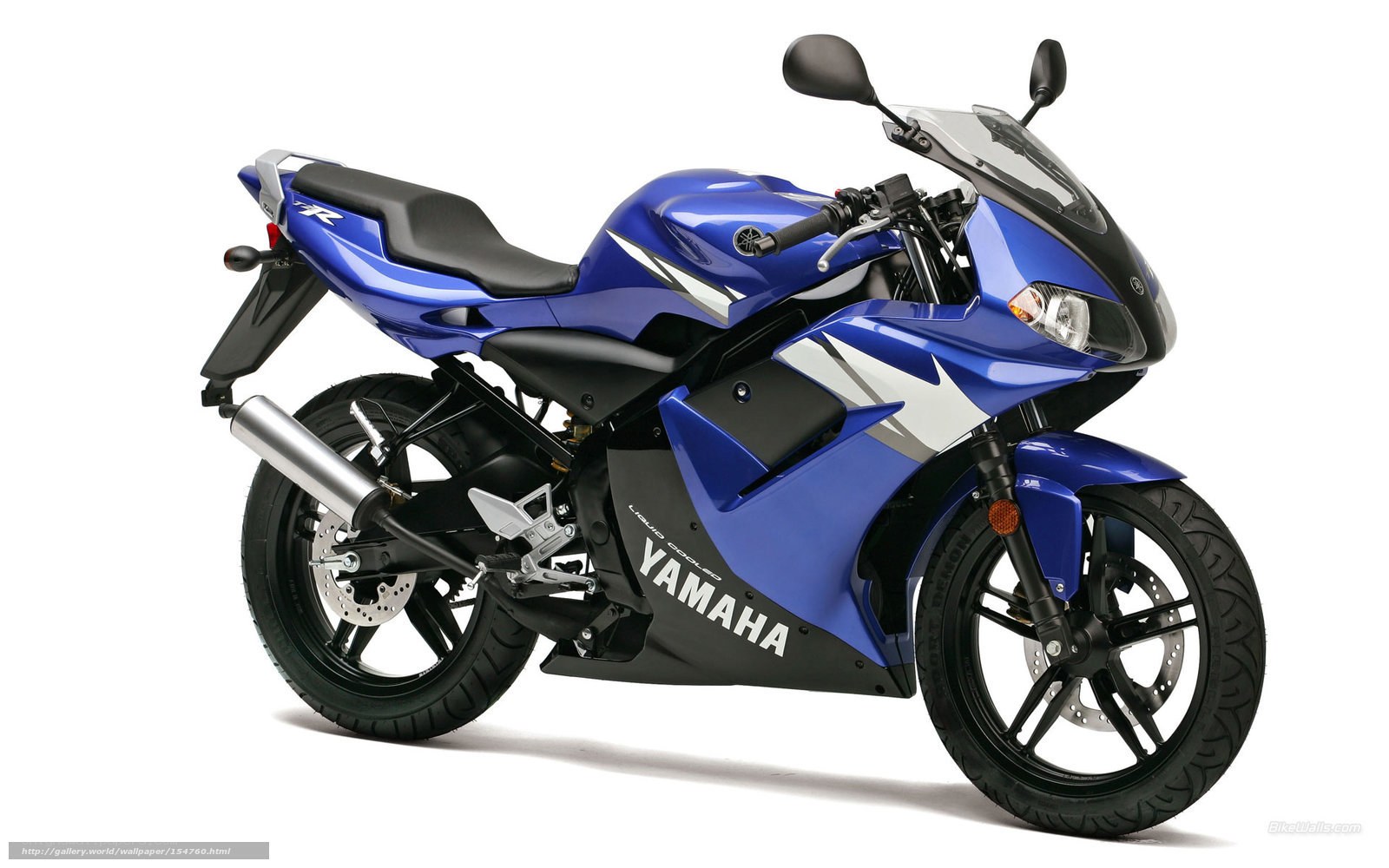Blue Yamaha sport motorcycle