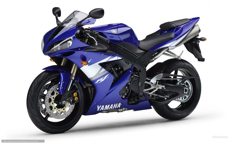 Blue Yamaha sport motorcycle