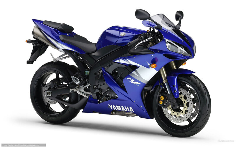 Blue Yamaha sport motorcycle