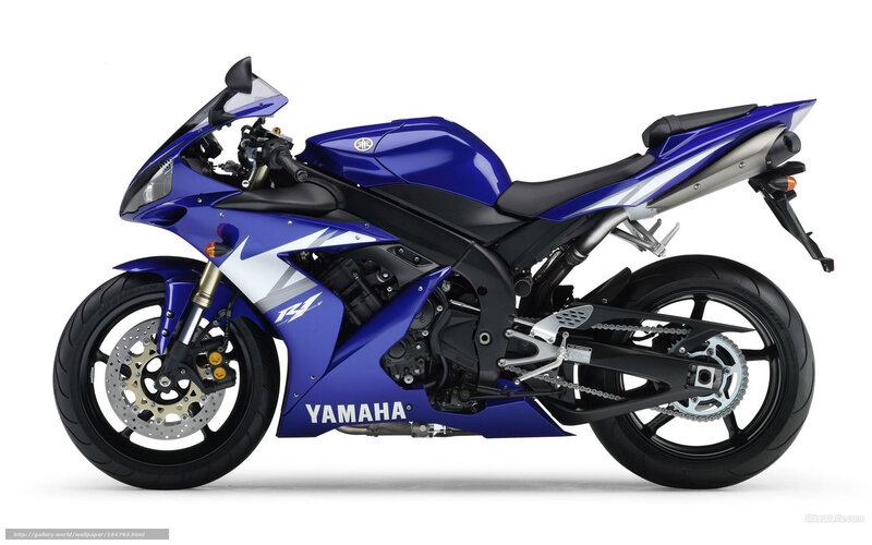 Blue Yamaha sport motorcycle
