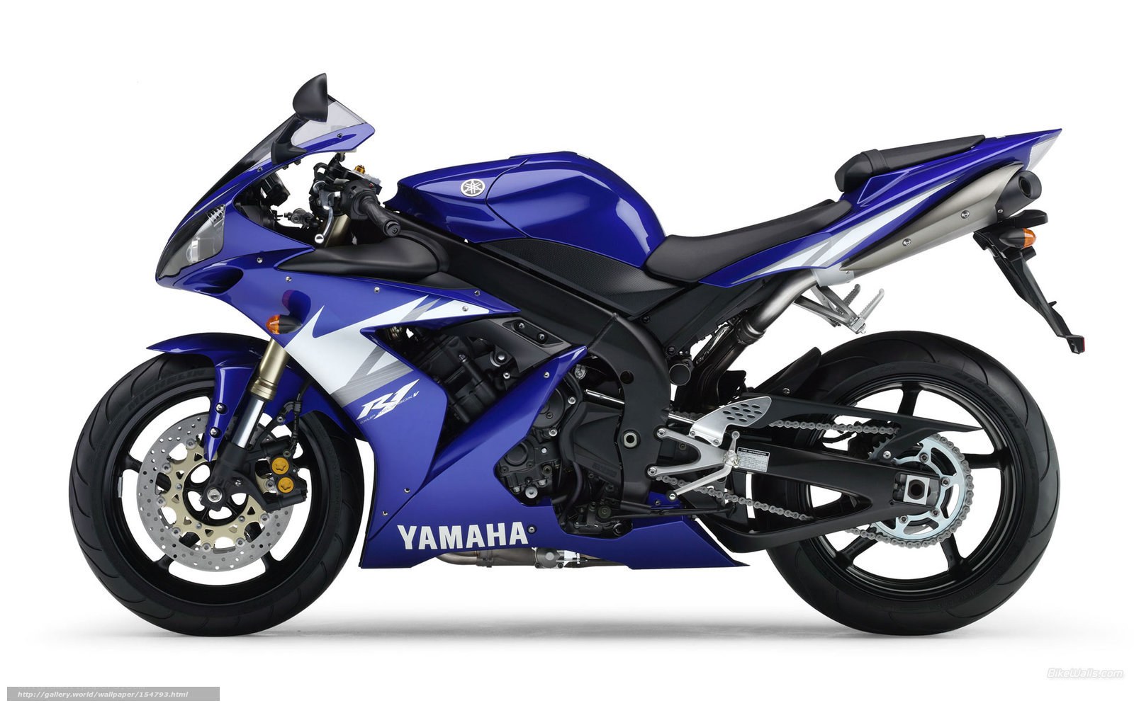 Blue Yamaha sport motorcycle