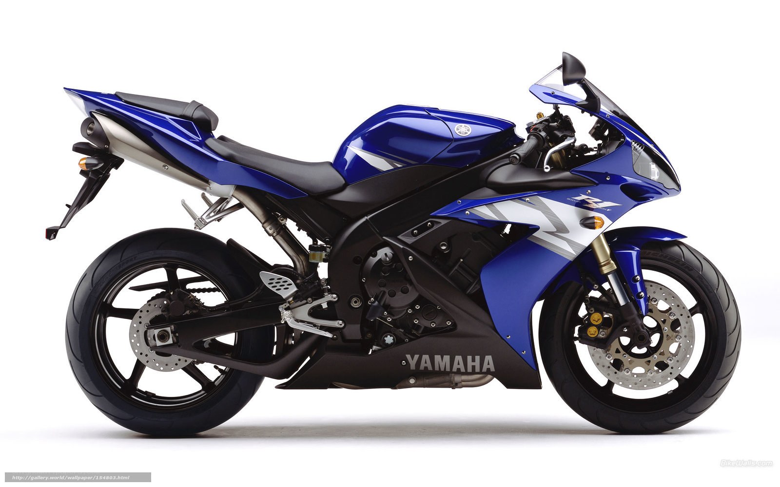 Blue Yamaha sport motorcycle