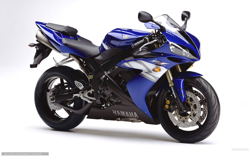 Blue Yamaha sport motorcycle