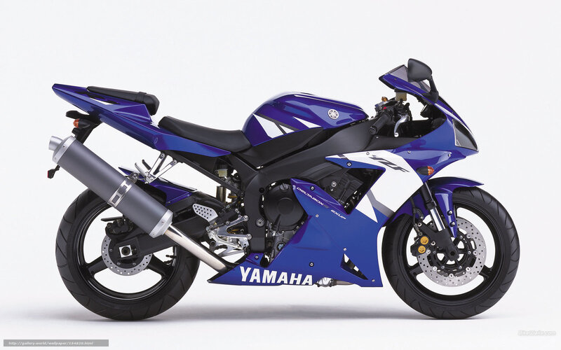 Blue Yamaha sport motorcycle