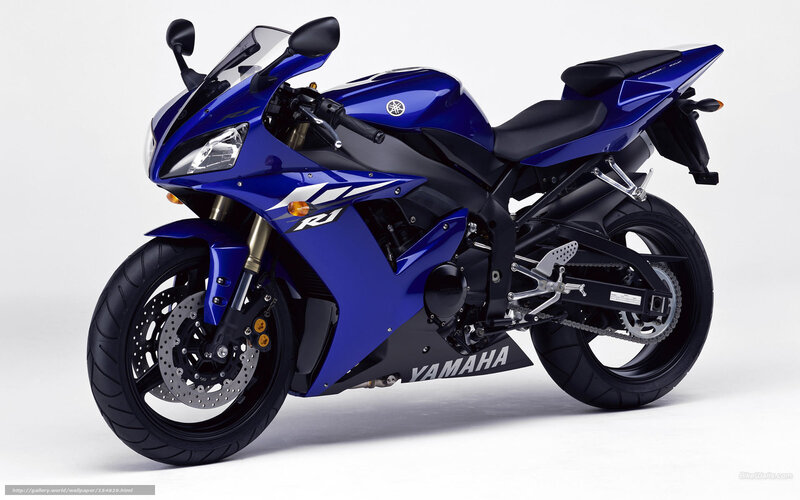 Blue Yamaha sport motorcycle