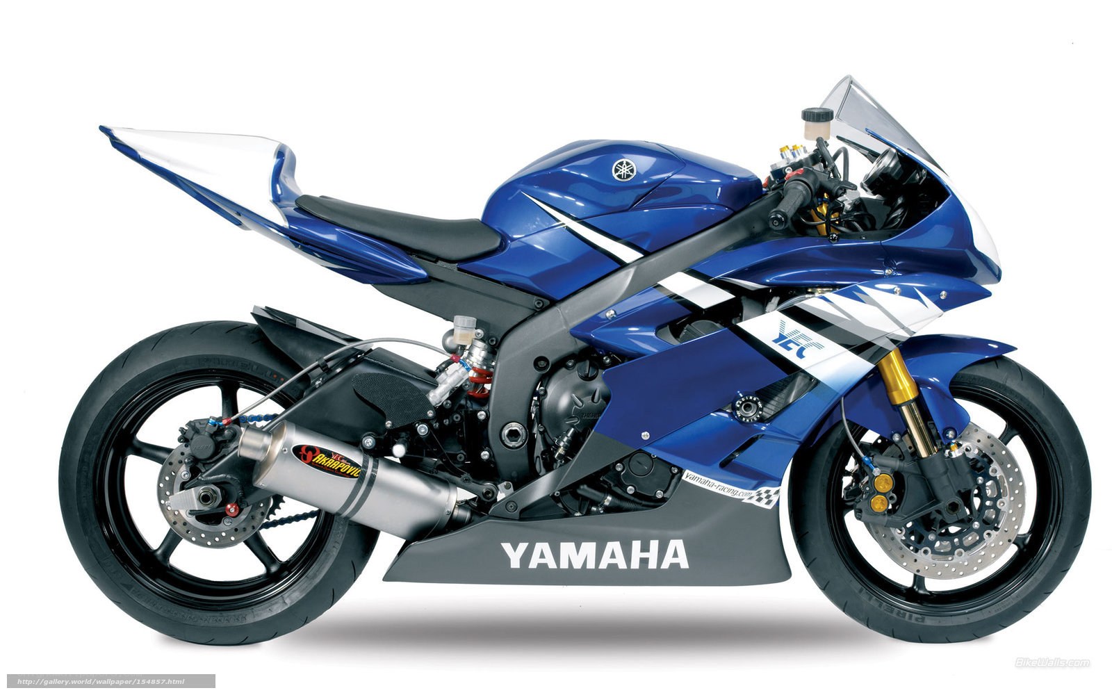 Blue Yamaha sport motorcycle