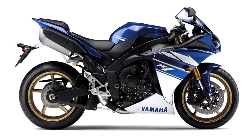 Blue Yamaha sport motorcycle