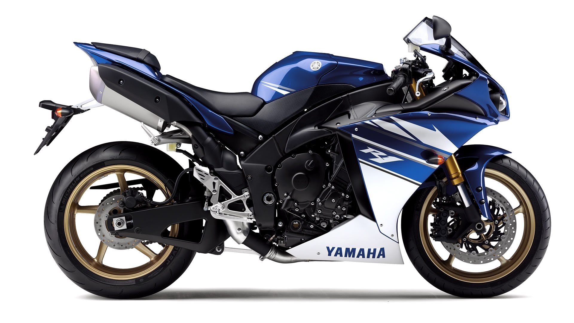 Blue Yamaha sport motorcycle