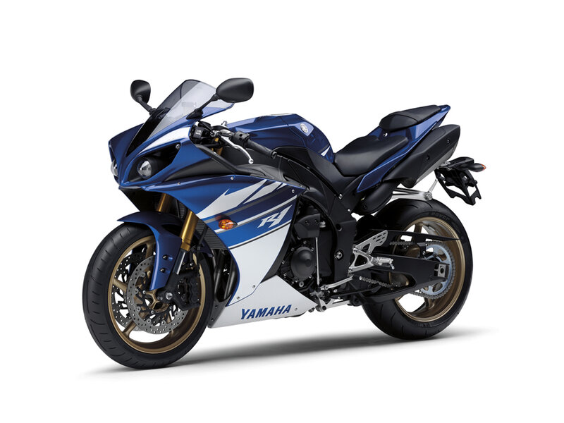 Blue Yamaha sport motorcycle