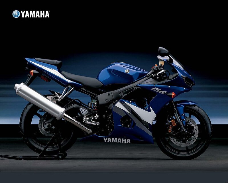 Blue Yamaha sport motorcycle