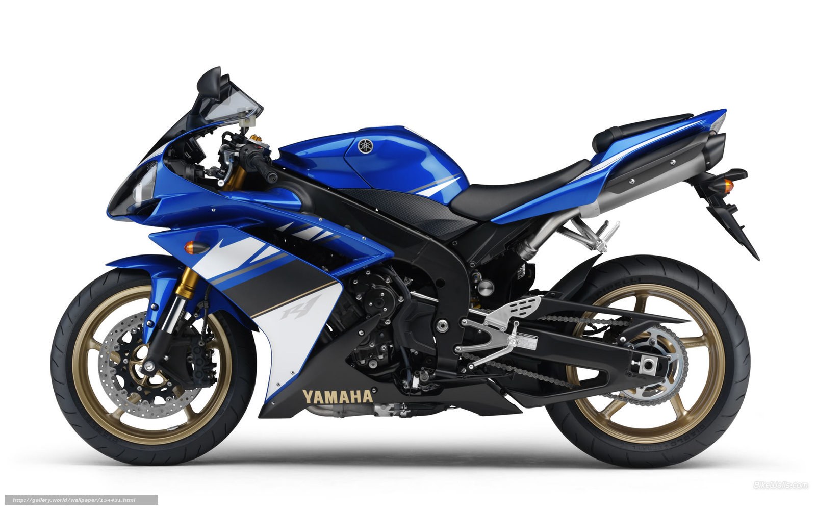 Blue Yamaha sport motorcycle