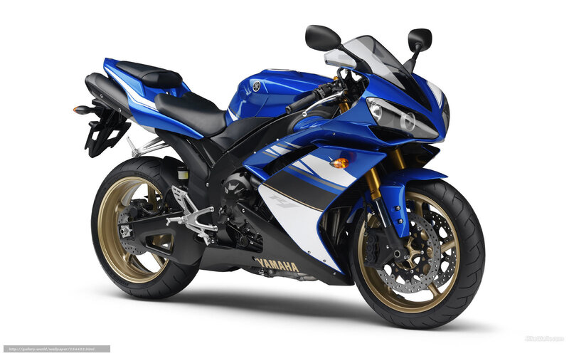 Blue Yamaha sport motorcycle