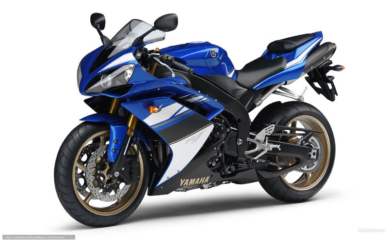 Blue Yamaha sport motorcycle
