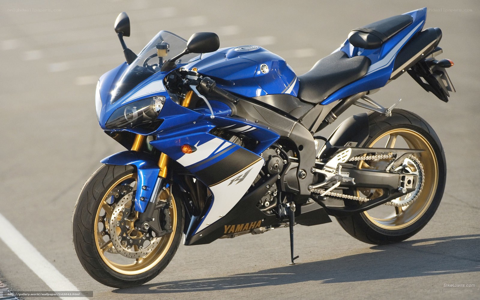 Blue Yamaha sport motorcycle