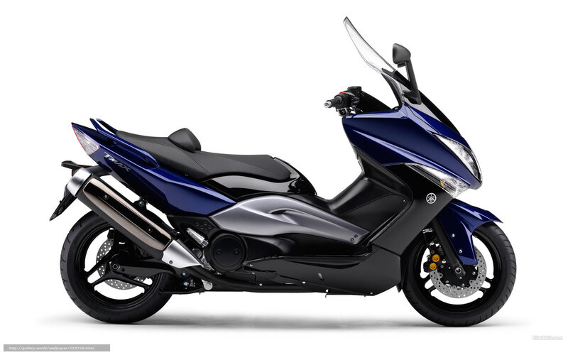 Blue Yamaha T-Max scooter
