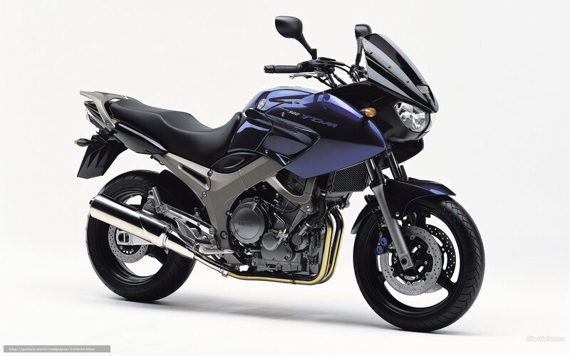 Blue Yamaha TDM motorcycle