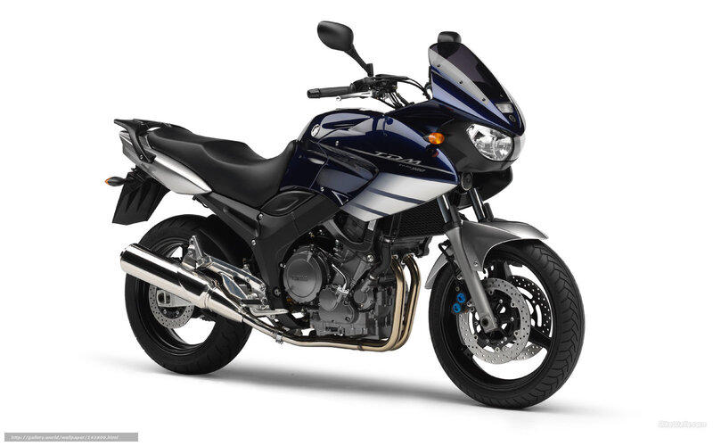 Blue Yamaha TDM motorcycle