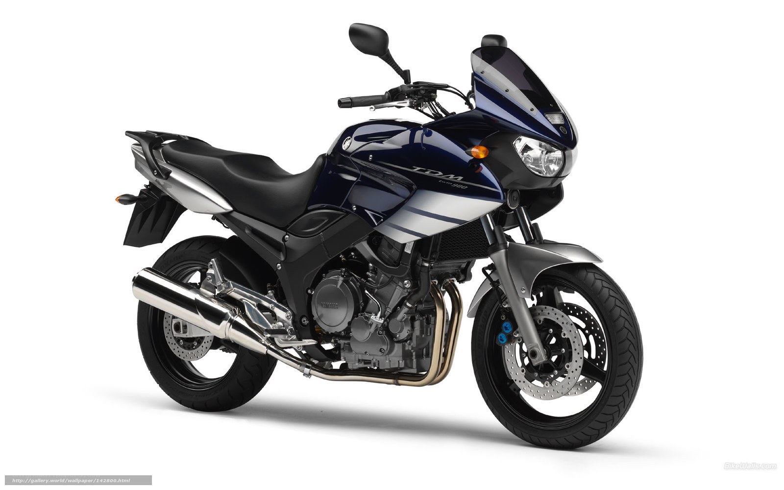 Blue Yamaha TDM motorcycle