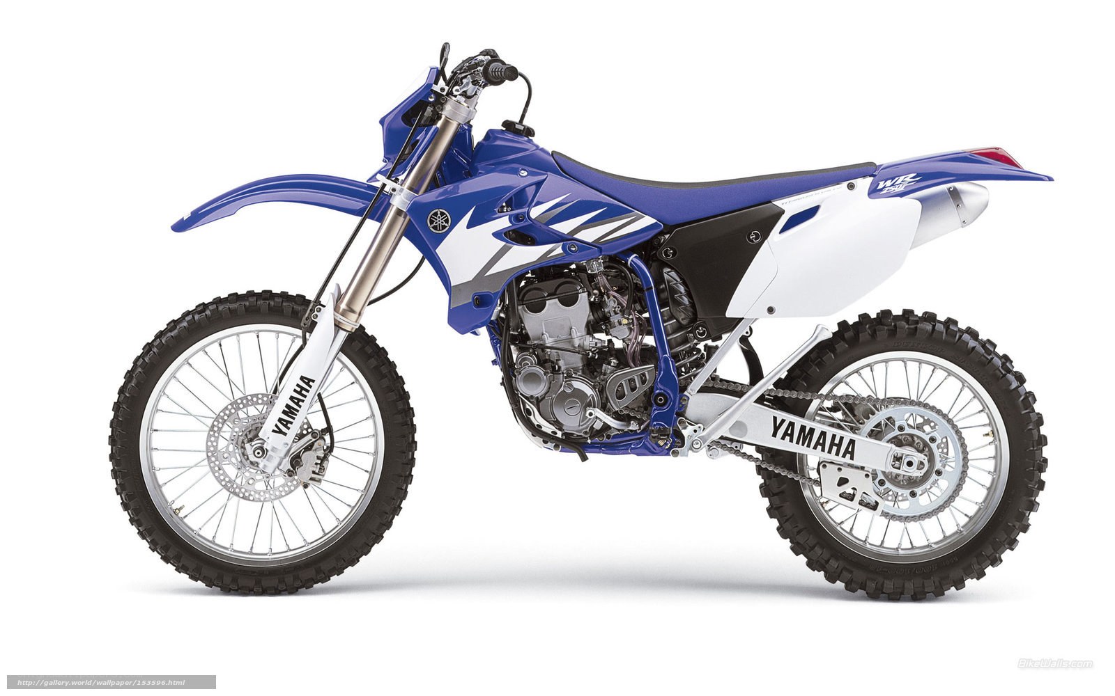 Blue Yamaha WR dirt bike